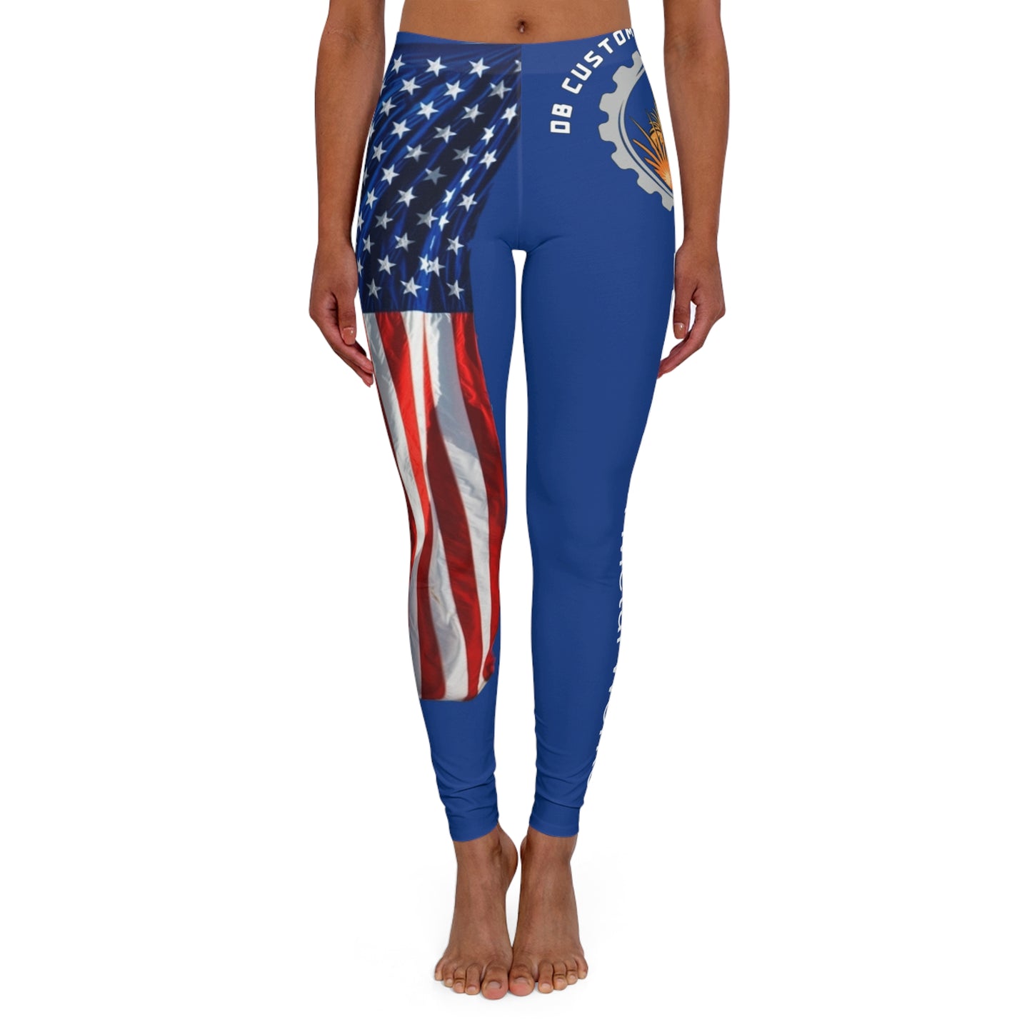 Women's Casual Spandex Leggings (AOP) Flag