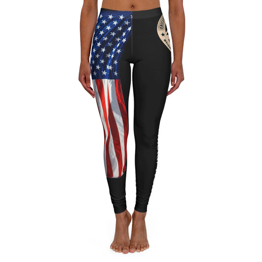 Women's Casual Spandex Leggings (AOP) flag