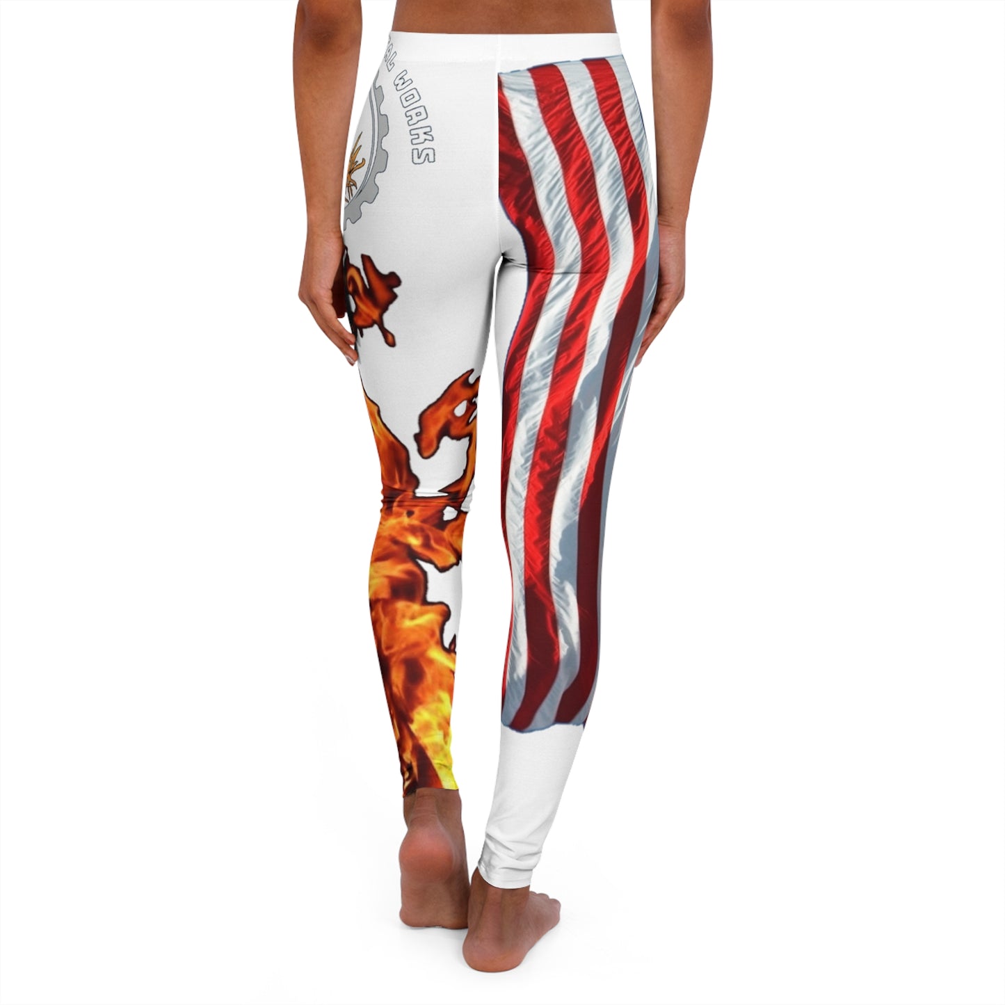 Women's Casual Spandex Leggings (AOP) Flag