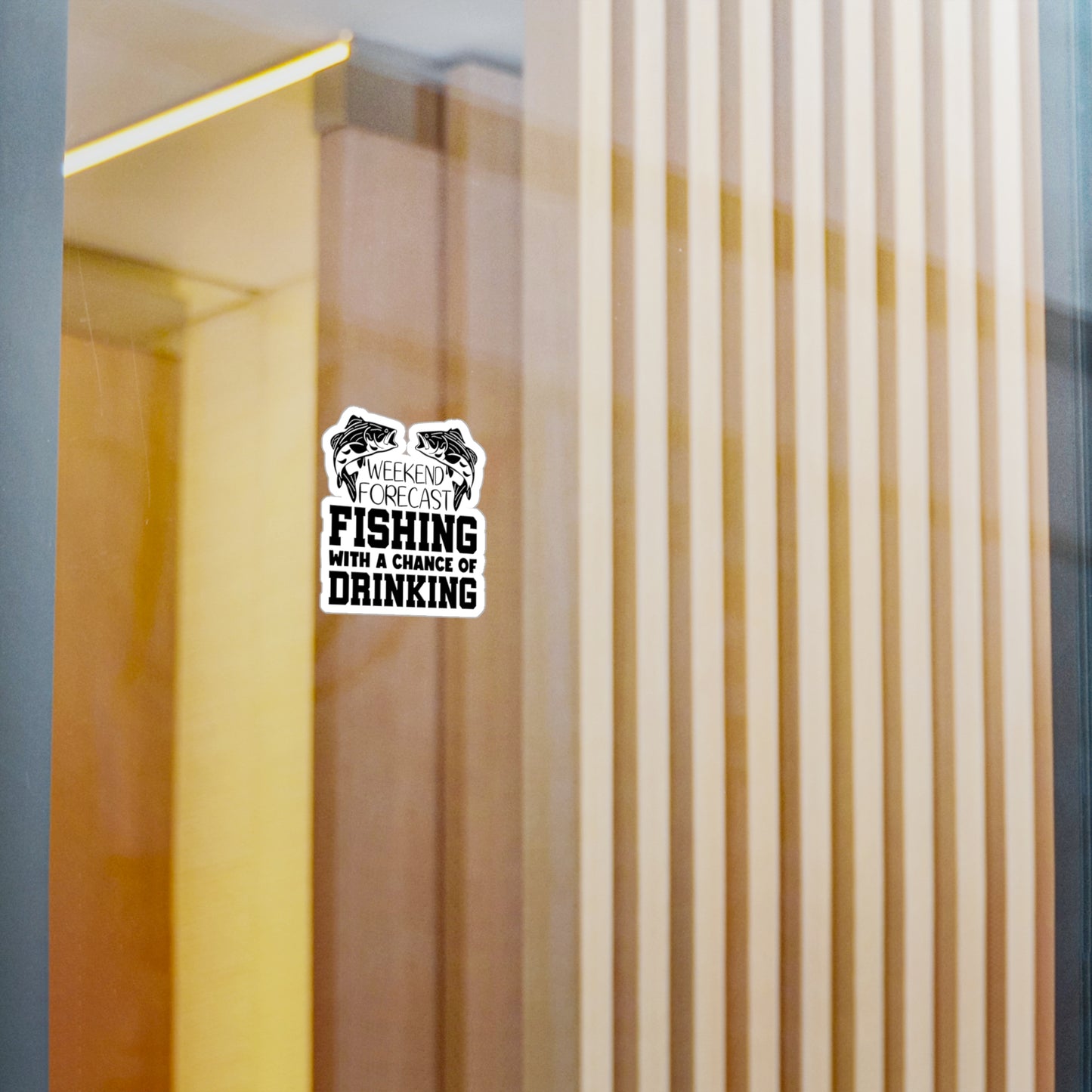 Kiss-Cut Vinyl Decals Fishing Drinking