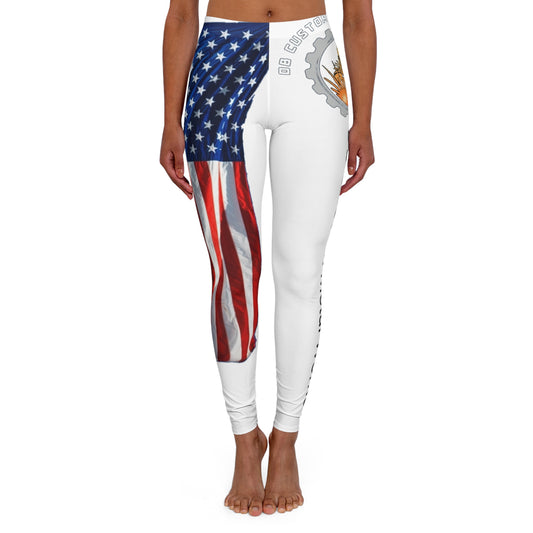 Women's Casual Spandex Leggings (AOP) Flag