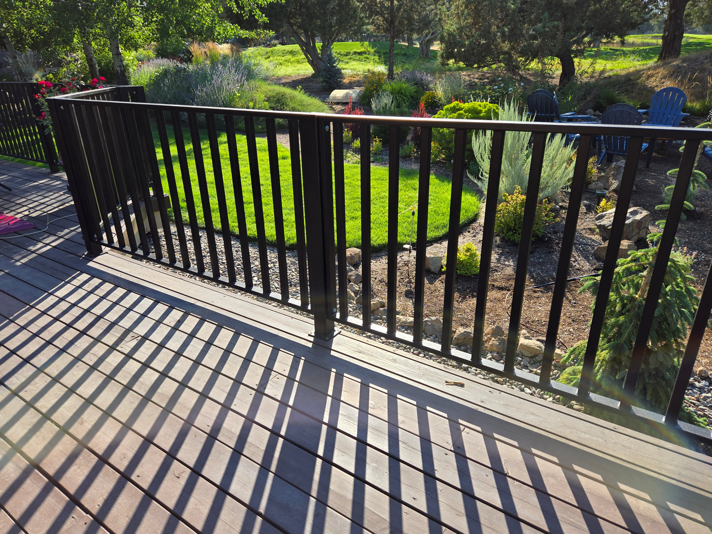 Metal Deck Rail Posts Only 42 Inches Tall