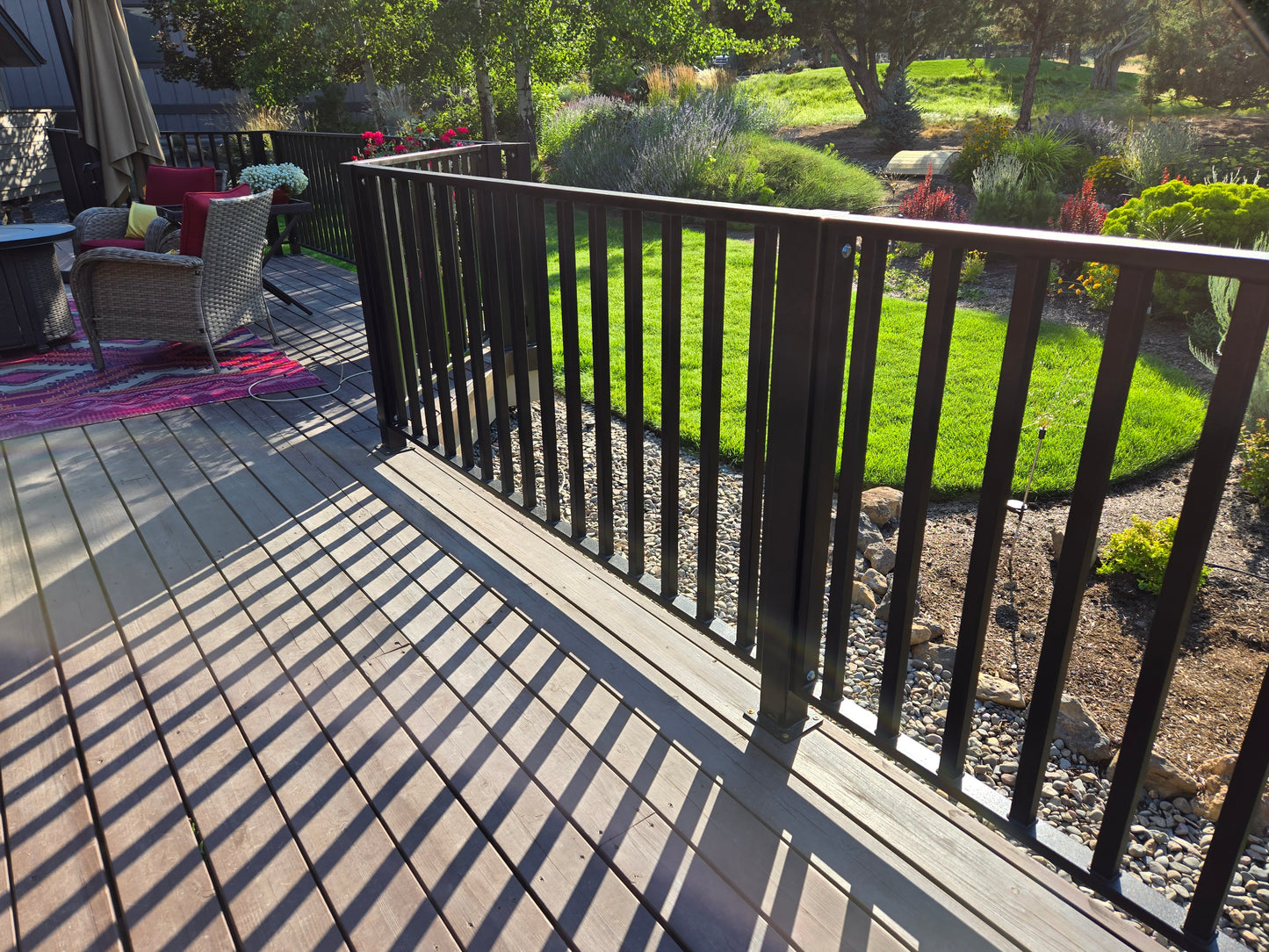 Metal Deck Rail Posts Only 42 Inches Tall