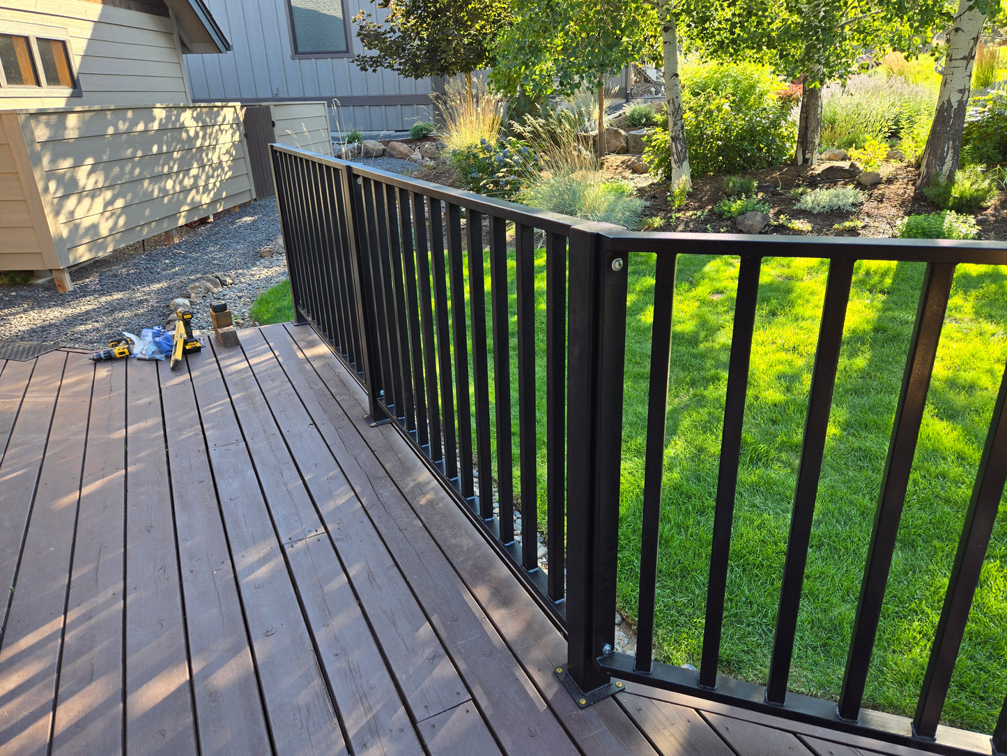 Metal Deck Rail Posts Only 42 Inches Tall