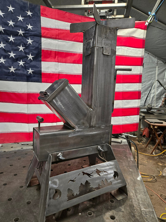 Well Built High Quality DB 4 inch Rocket Stove With Removable Ash Pan! Free Shipping To The Lower 48 States!