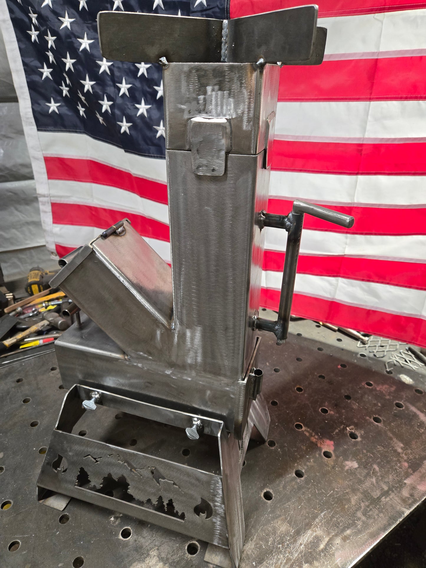 Well Built High Quality DB 4 inch Rocket Stove With Removable Ash Pan! Free Shipping To The Lower 48 States!