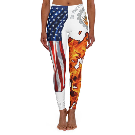 Women's Casual Spandex Leggings (AOP) Flag