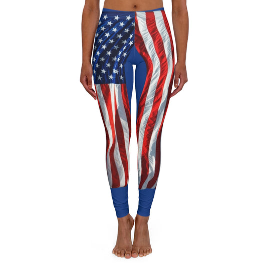 Women's Casual Spandex Leggings (AOP) Flag