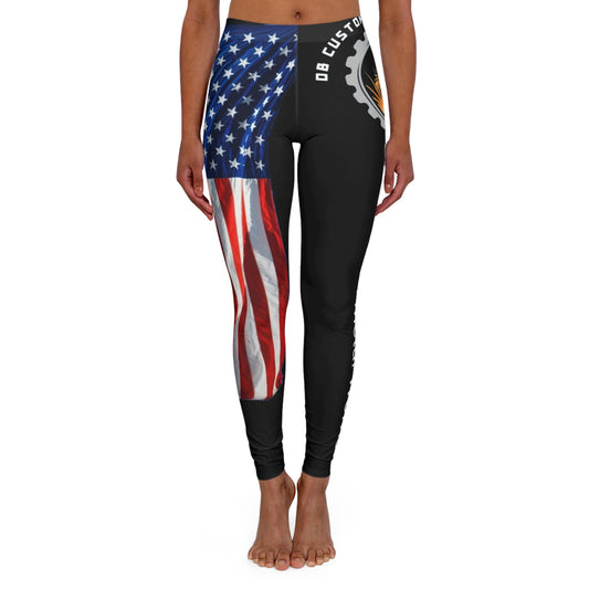 Women's Casual Spandex Leggings (AOP) flag