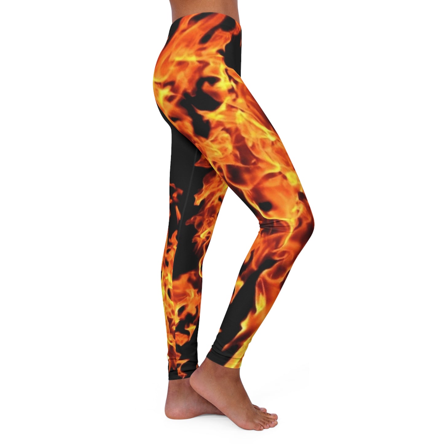 Women's Casual Spandex Leggings (AOP) flag