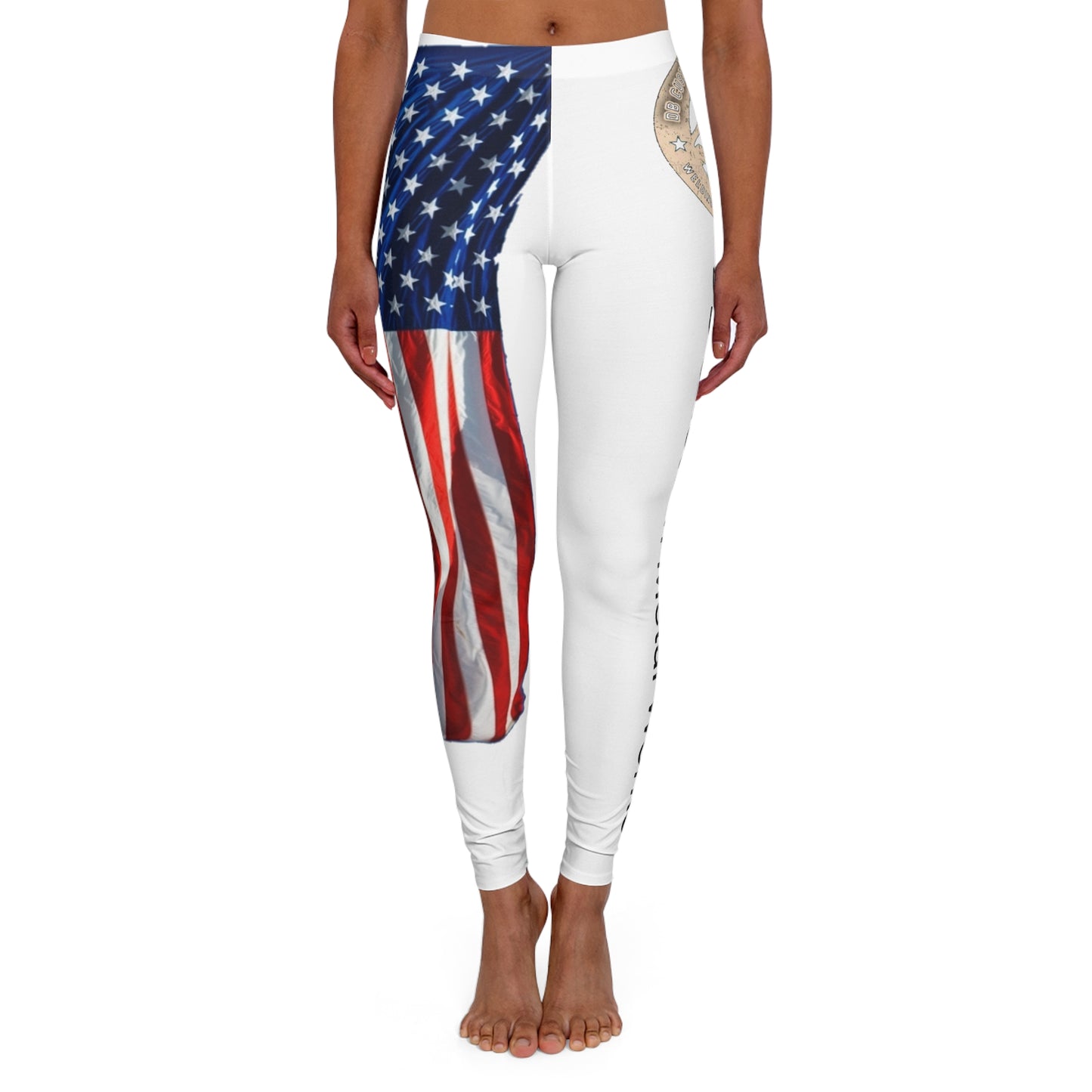 Women's Casual Spandex Leggings (AOP) Flag